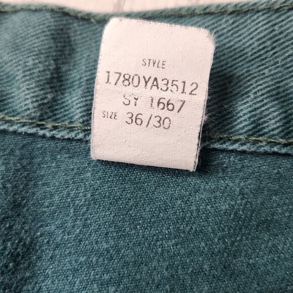 Sasson Jeans Green Size 36/30 High-Waist Straight Mom Jeans Vintage 80s 90s - Picture 10 of 11